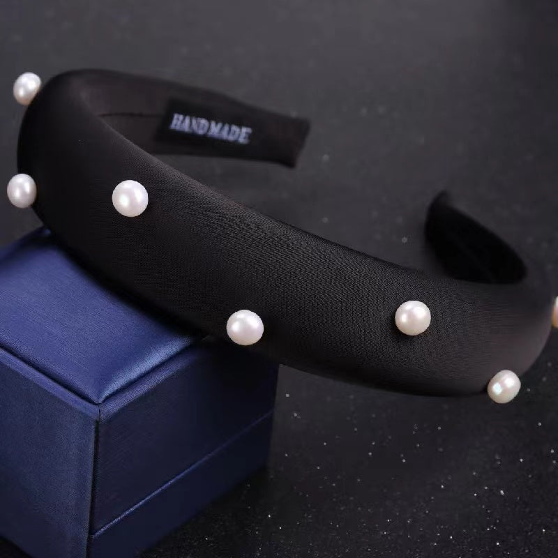 Fresh water pearl head band ( H9)