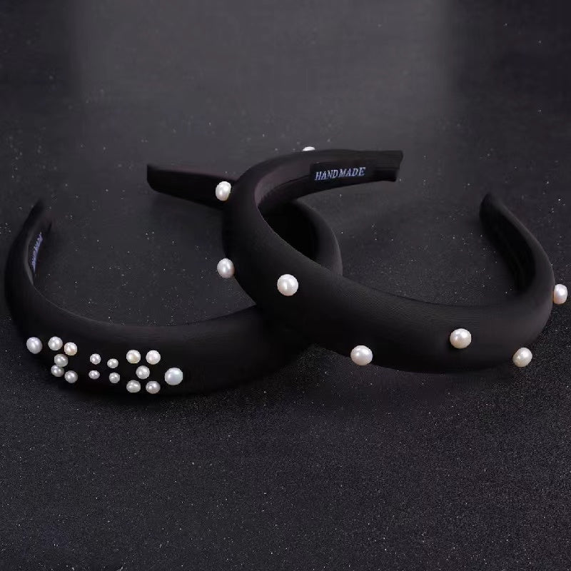 Fresh water pearl head band ( H9)