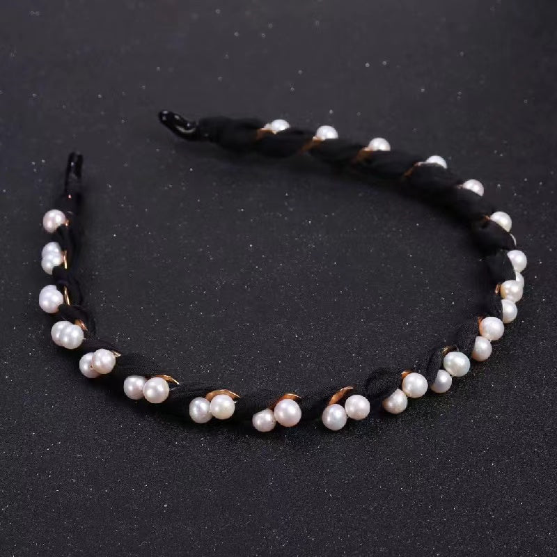 Fresh water pearl head band ( H8 )