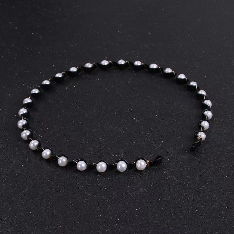 Fresh water pearl head band ( H6 )