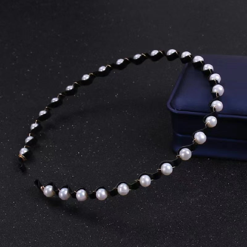 Fresh water pearl head band ( H6 )