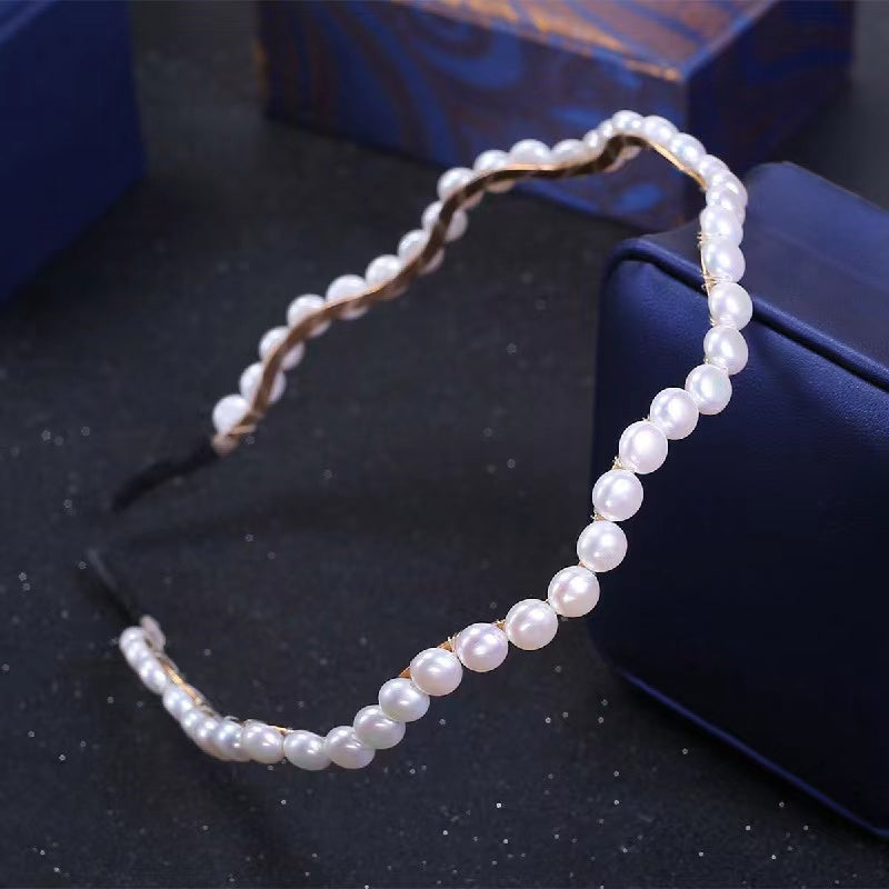 Fresh water pearl head band ( H5 )