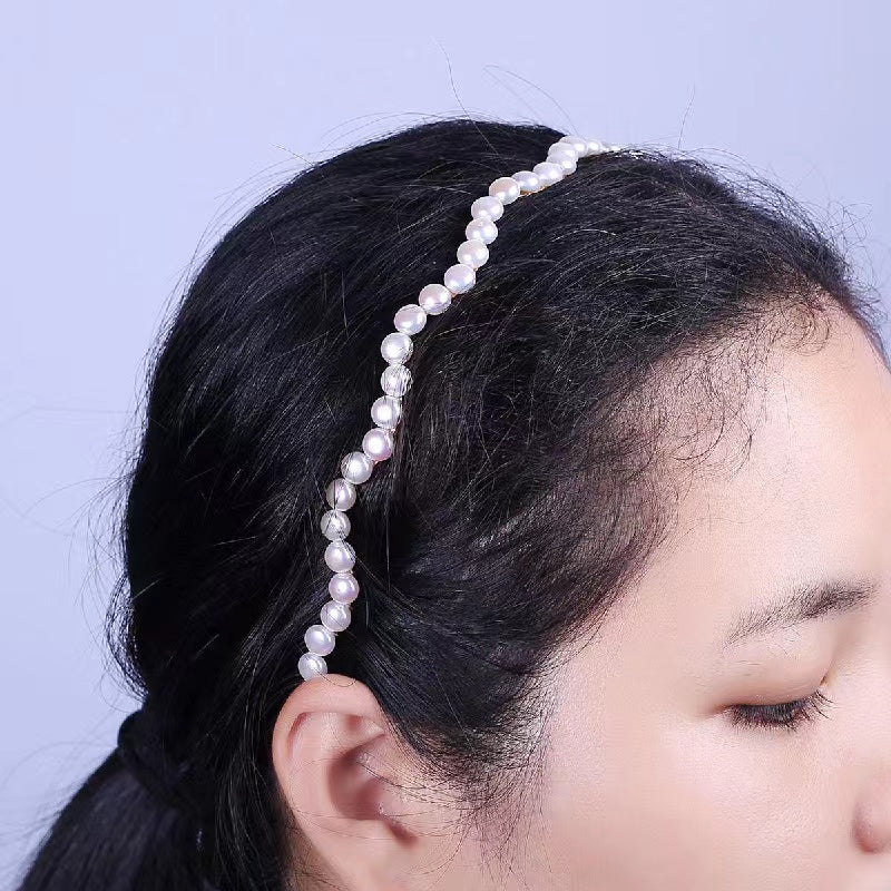 Fresh water pearl head band ( H5 )