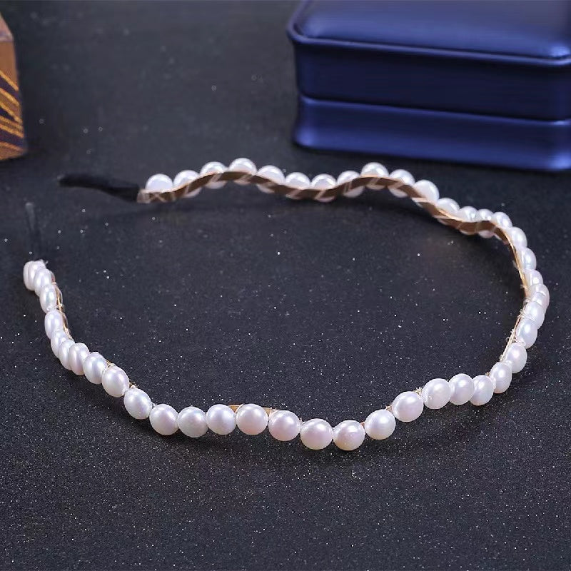 Fresh water pearl head band ( H5 )