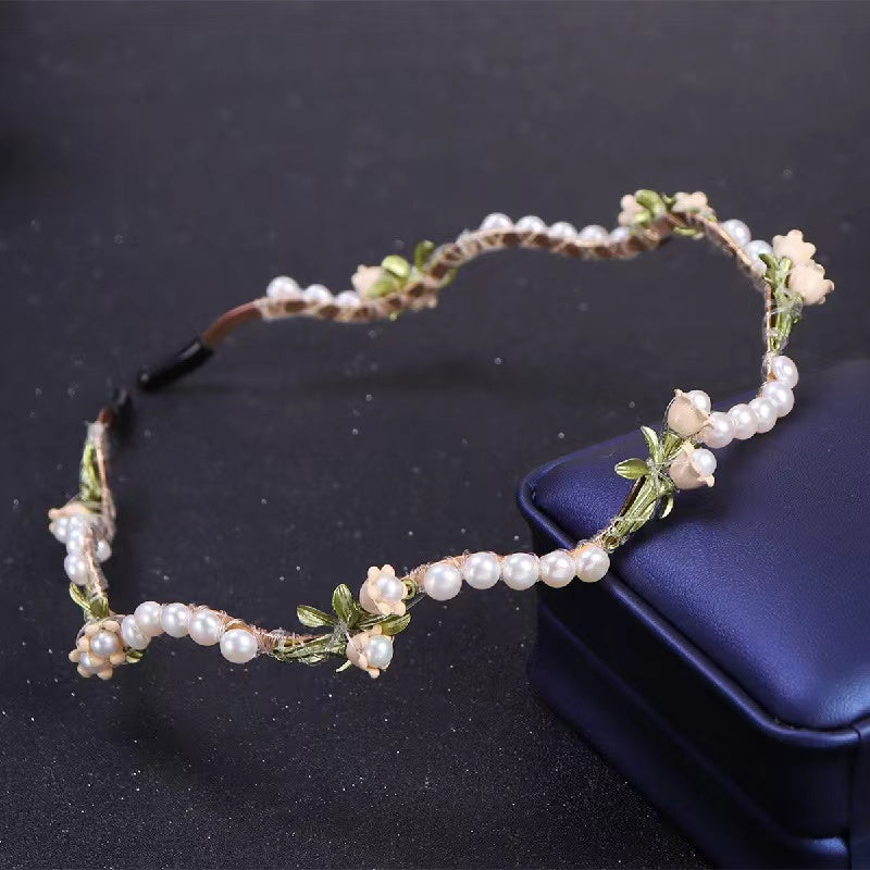 Fresh water pearl head band ( H5 )