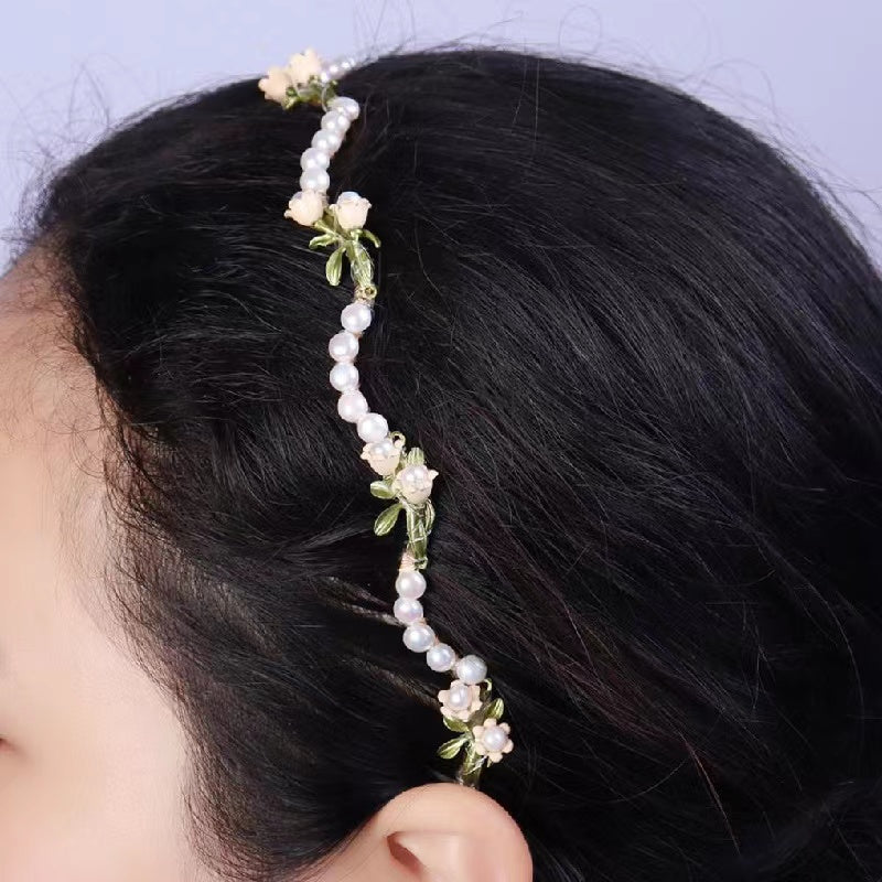 Fresh water pearl head band ( H5 )