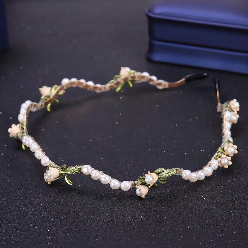 Fresh water pearl head band ( H5 )