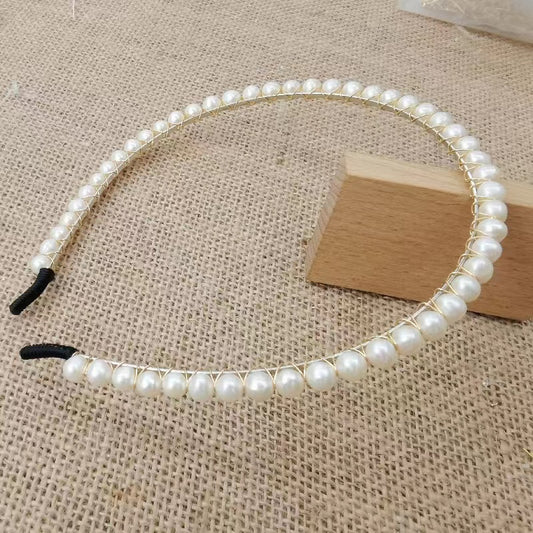 Fresh water pearl head band (H2 )