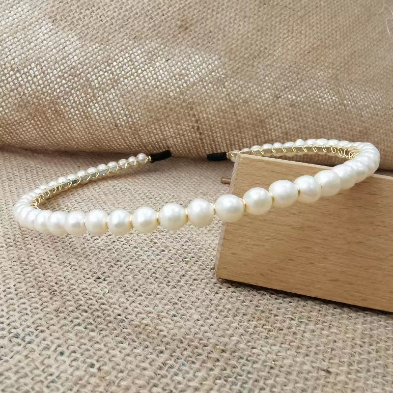 Fresh water pearl head band (H2 )