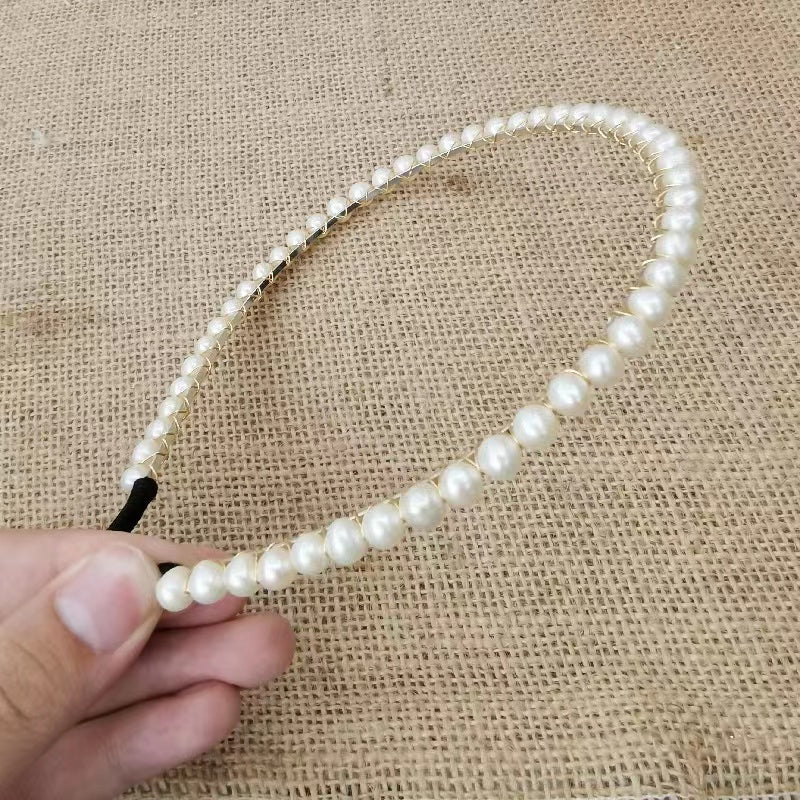 Fresh water pearl head band (H2 )