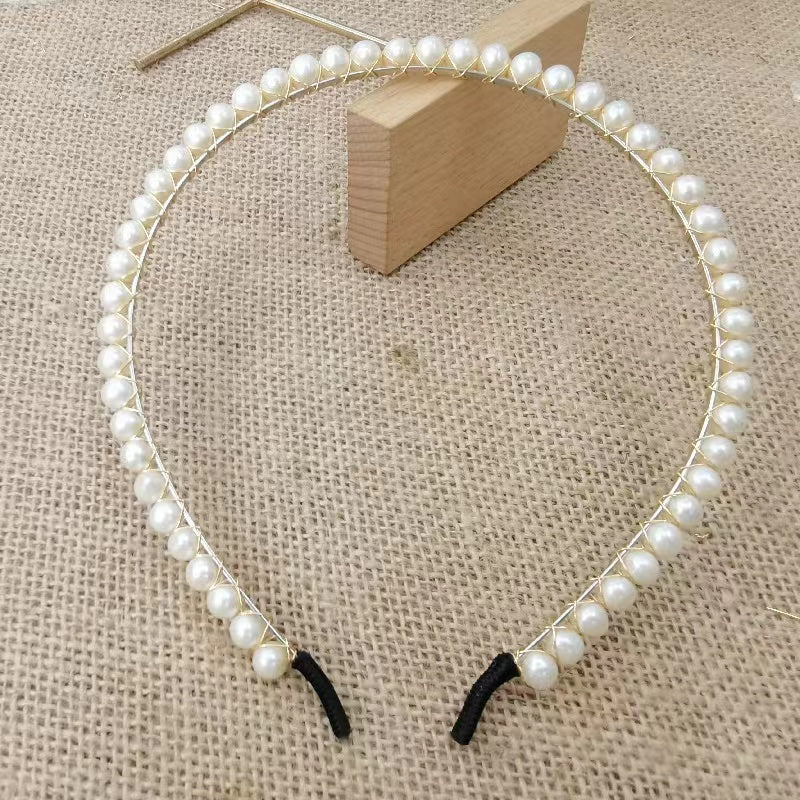 Fresh water pearl head band (H2 )