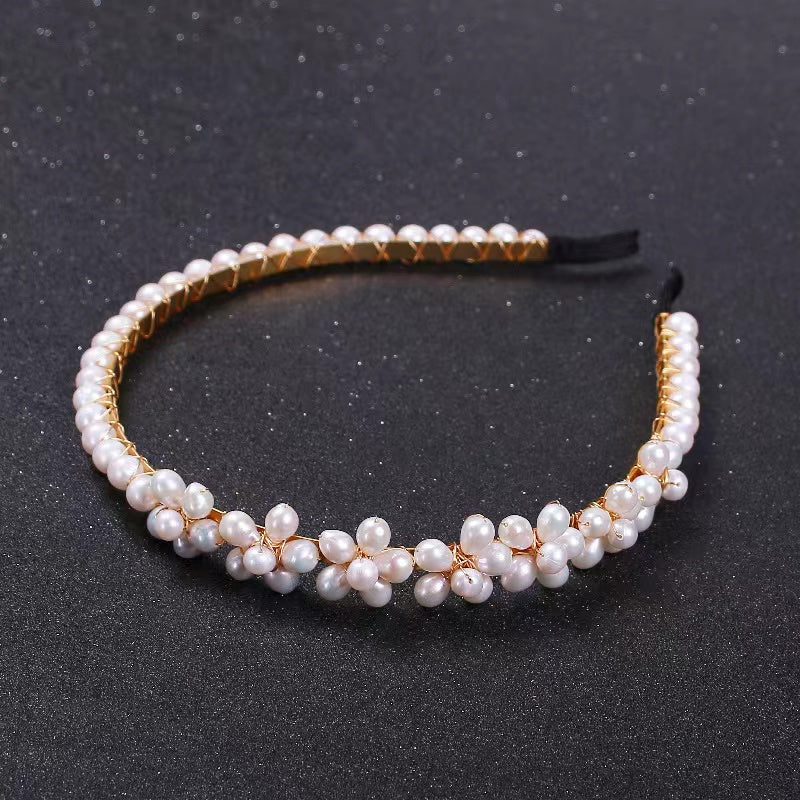 Fresh water pearl head band ( H1 )