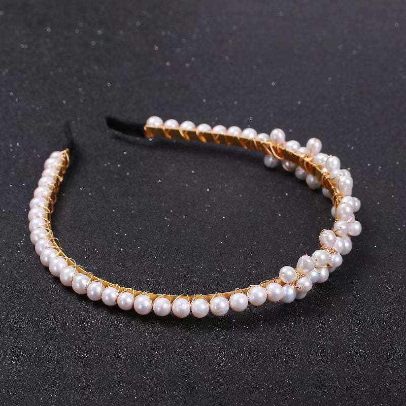 Fresh water pearl head band ( H1 )