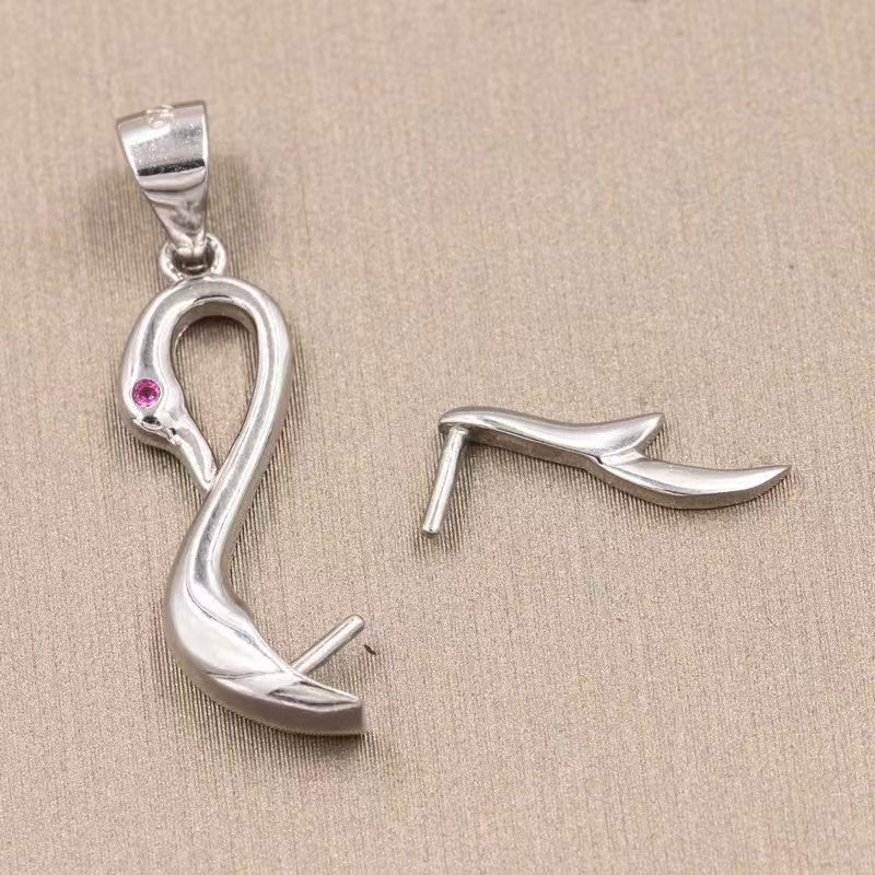 S925 sterling silver pendant setting (P12)