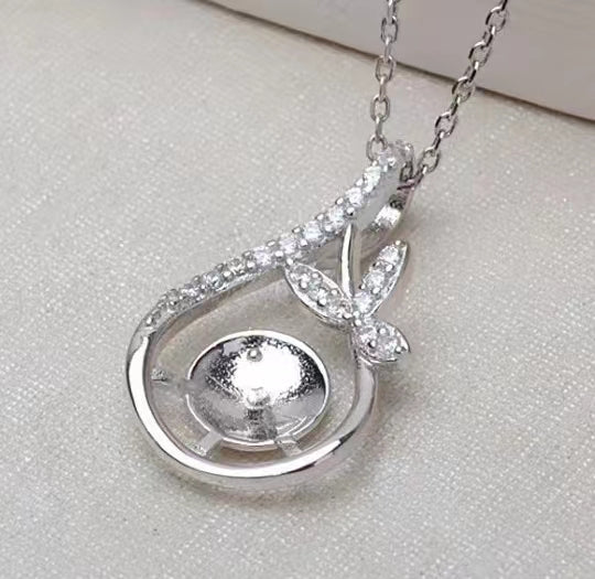 S925 sterling silver pendant setting (P16)