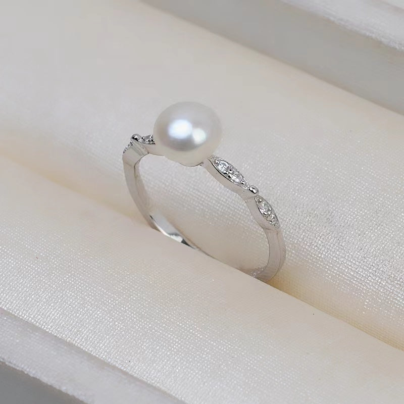 Monture de bague en argent sterling S925 (R1-1)