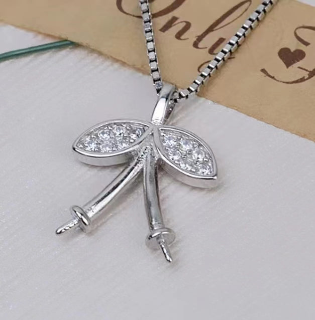 S925 sterling silver pendant setting (P21)