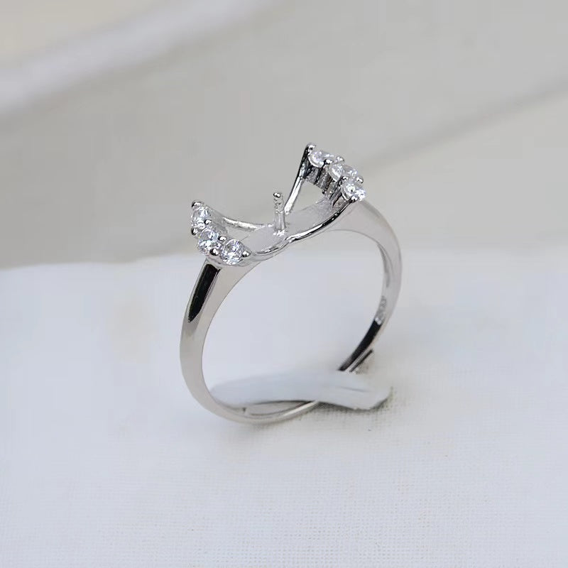 Monture de bague en argent sterling S925 (R11)