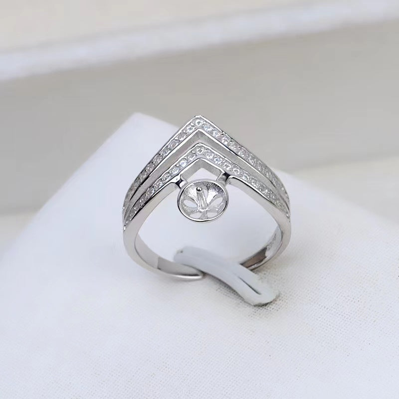 Monture de bague en argent sterling S925 (R12)