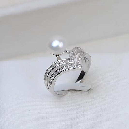 Ringfassung aus S925-Sterlingsilber (R12)