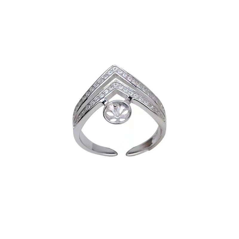 Monture de bague en argent sterling S925 (R12)