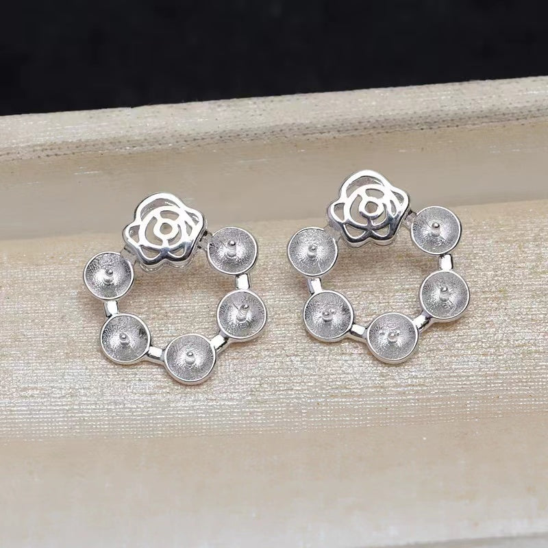 S925 sterling silver earring setting (E10)