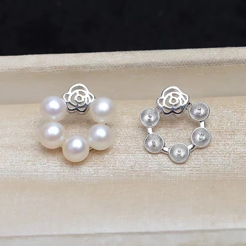 S925 sterling silver earring setting (E10)