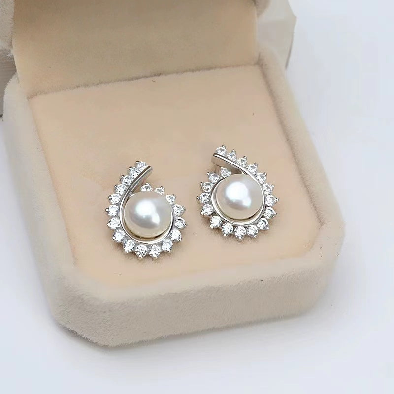 S925 sterling silver earring setting (E11)