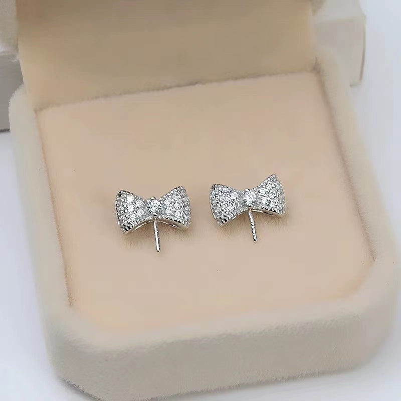 S925 sterling silver earring setting (E12)