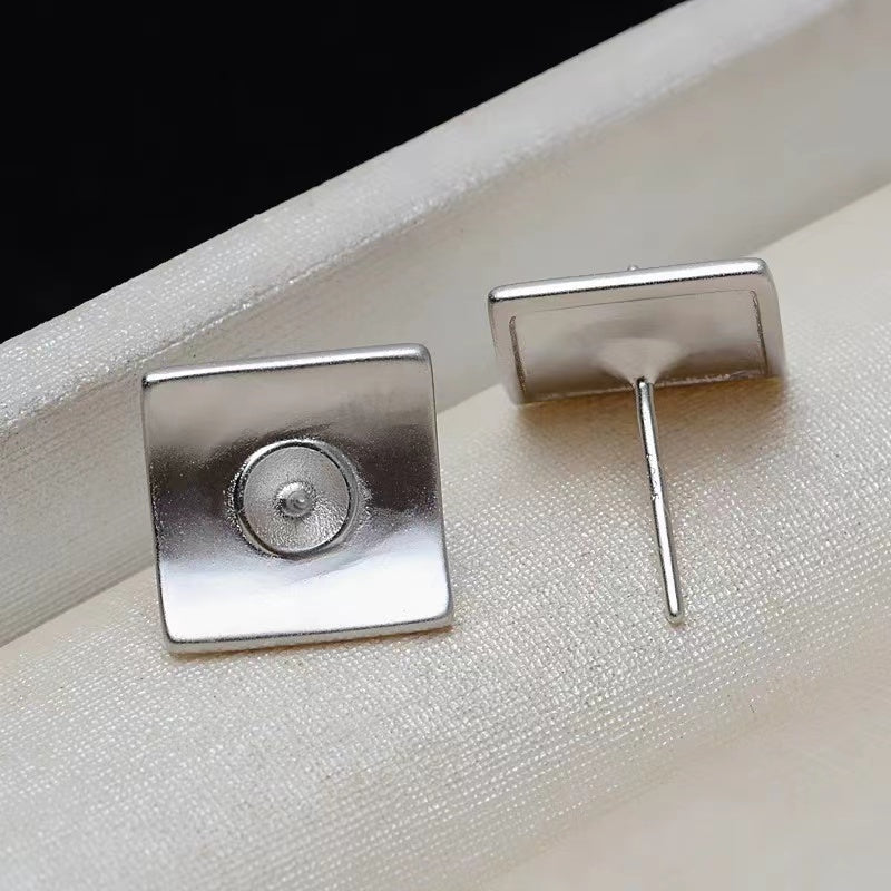 Monture de boucle d'oreille en argent sterling S925 (E13)