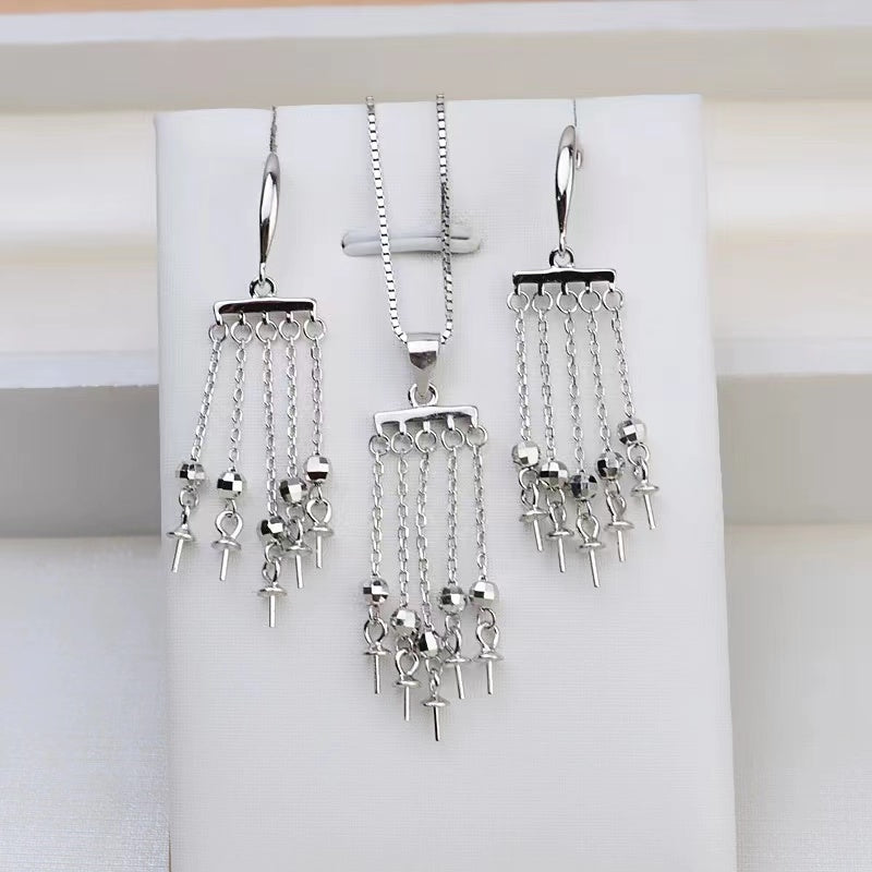 S925 sterling silver set setting (S6-1)