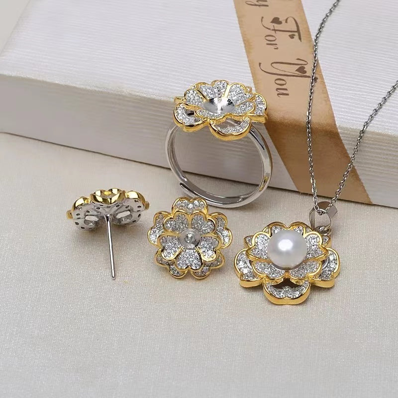 S925 sterling silver set setting (S7-1)