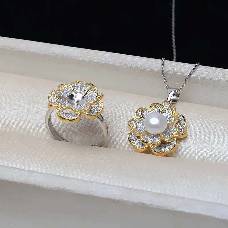 S925 sterling silver set setting (S7-1)