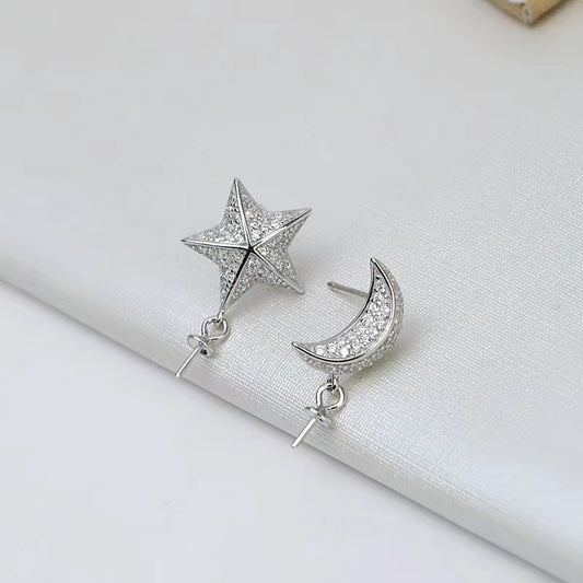 S925 sterling silver earring setting (E16)