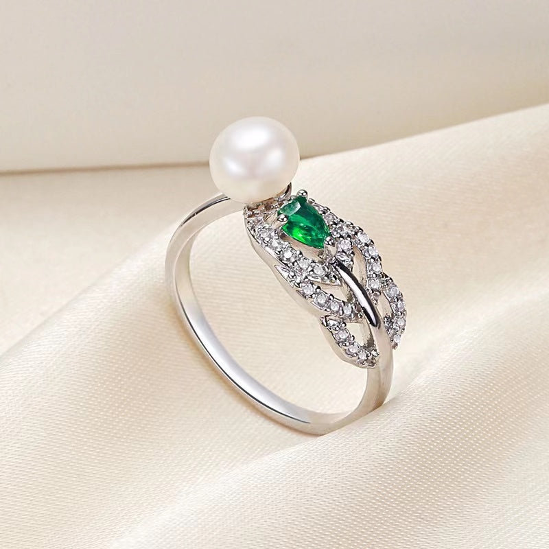 Leaf Pearl Ring R40