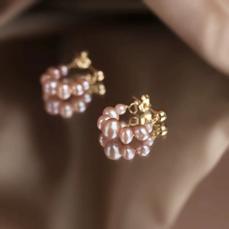 Boucle d'oreille perle 35 USD (E35)