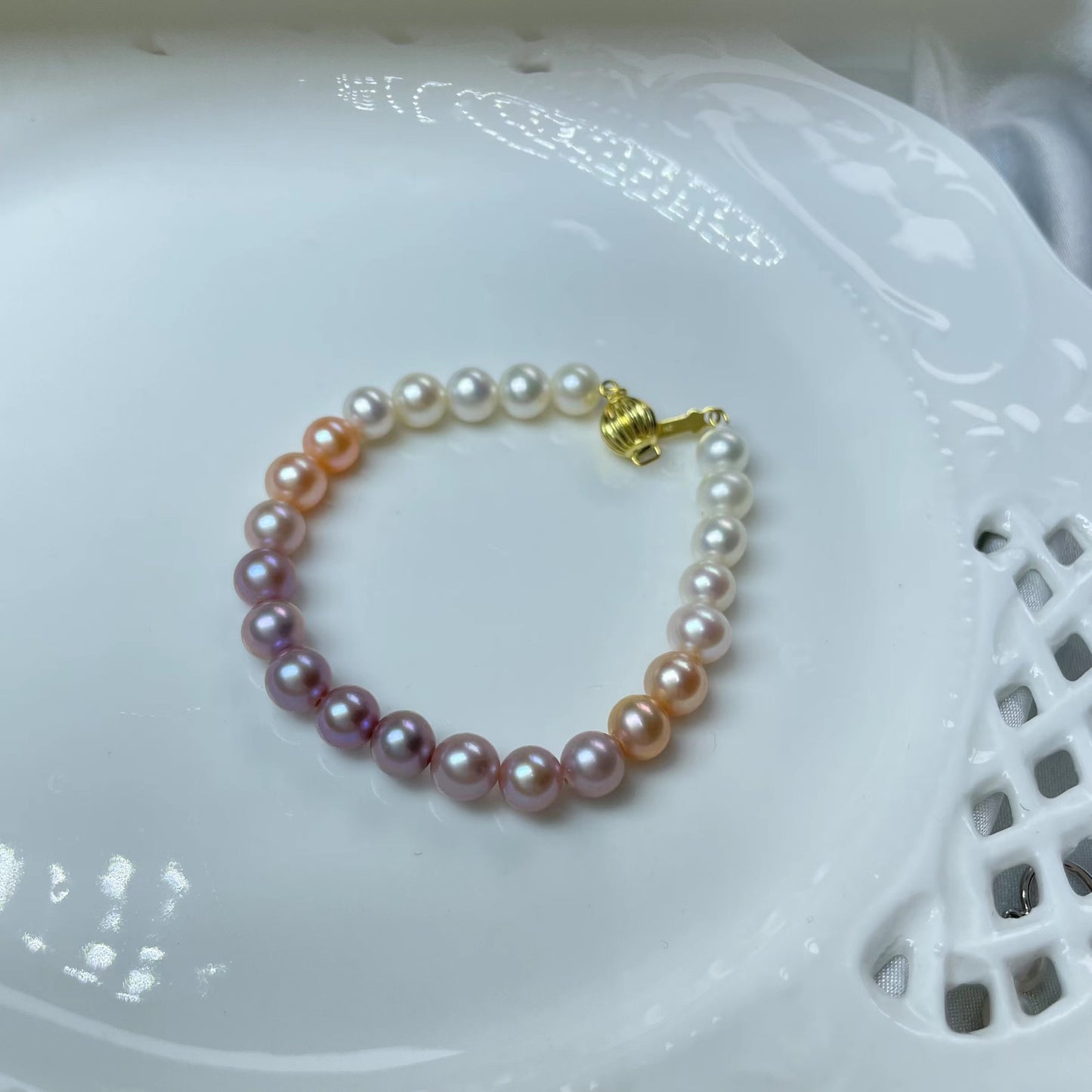 perfect circle Pearl bracelet (B21)