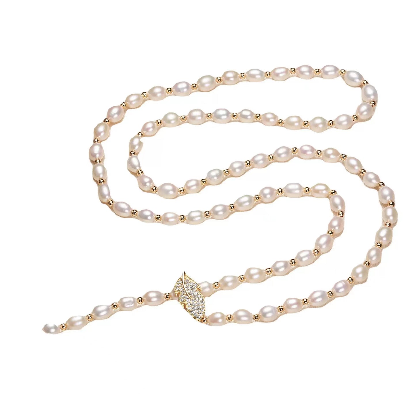 Leaf long Necklace USD120 (N43)