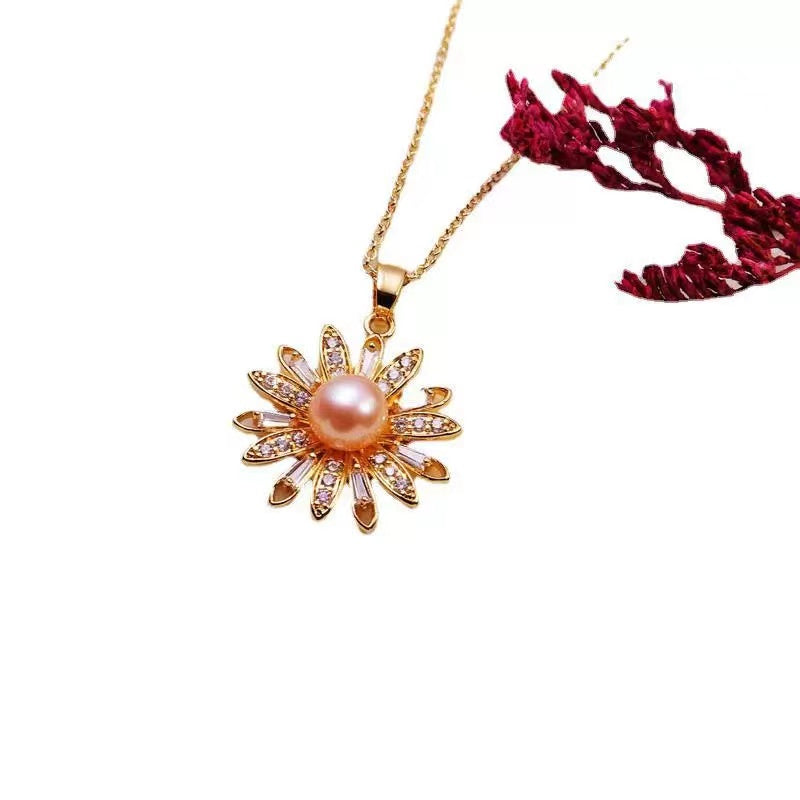 daisy pearl pendant USD15(P6)