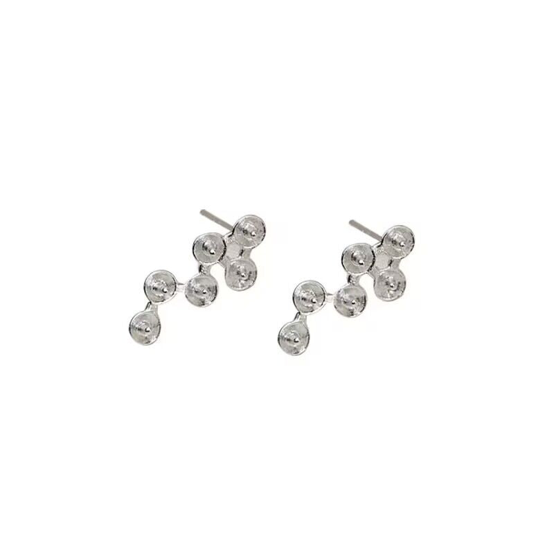 S925 sterling silver earring setting (E1)