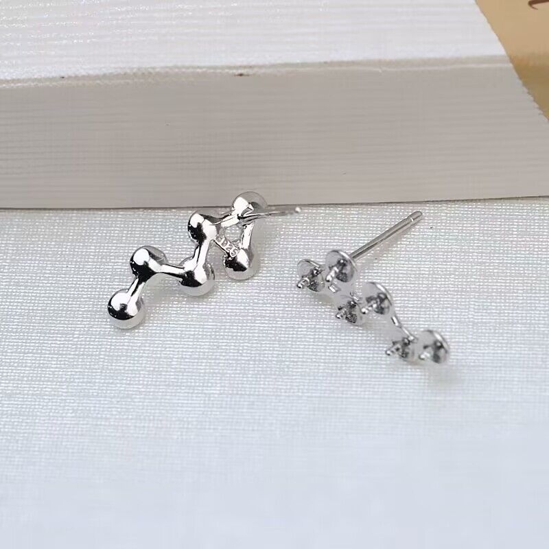 S925 sterling silver earring setting (E1)