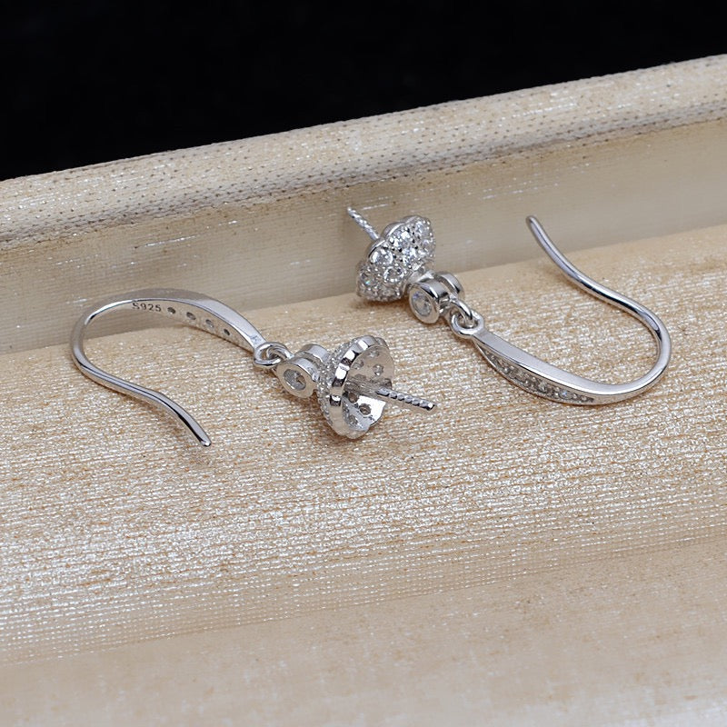 S925 sterling silver earring setting (E3)