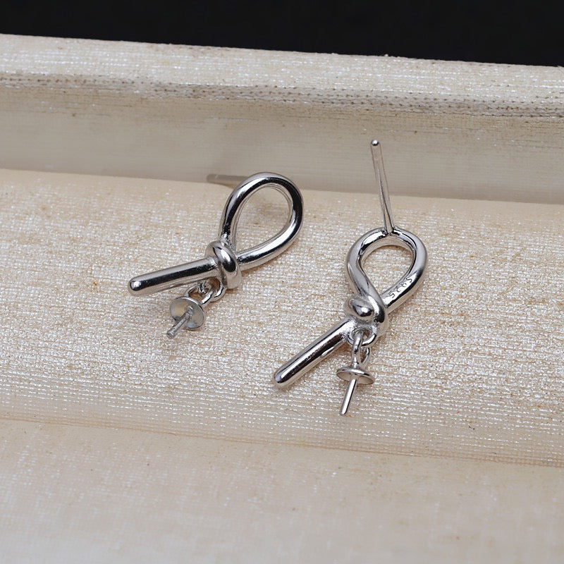 S925 sterling silver earring setting (E4)