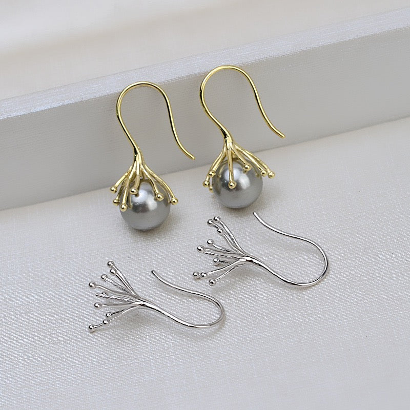 S925 sterling silver earring setting (E6)