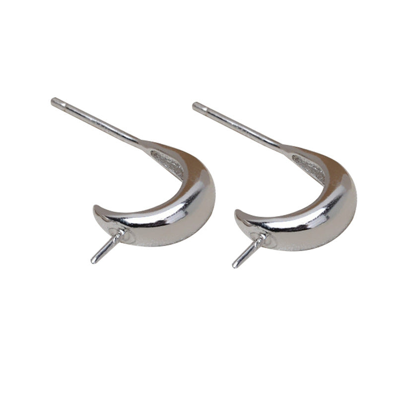 S925 sterling silver earring setting (E9)