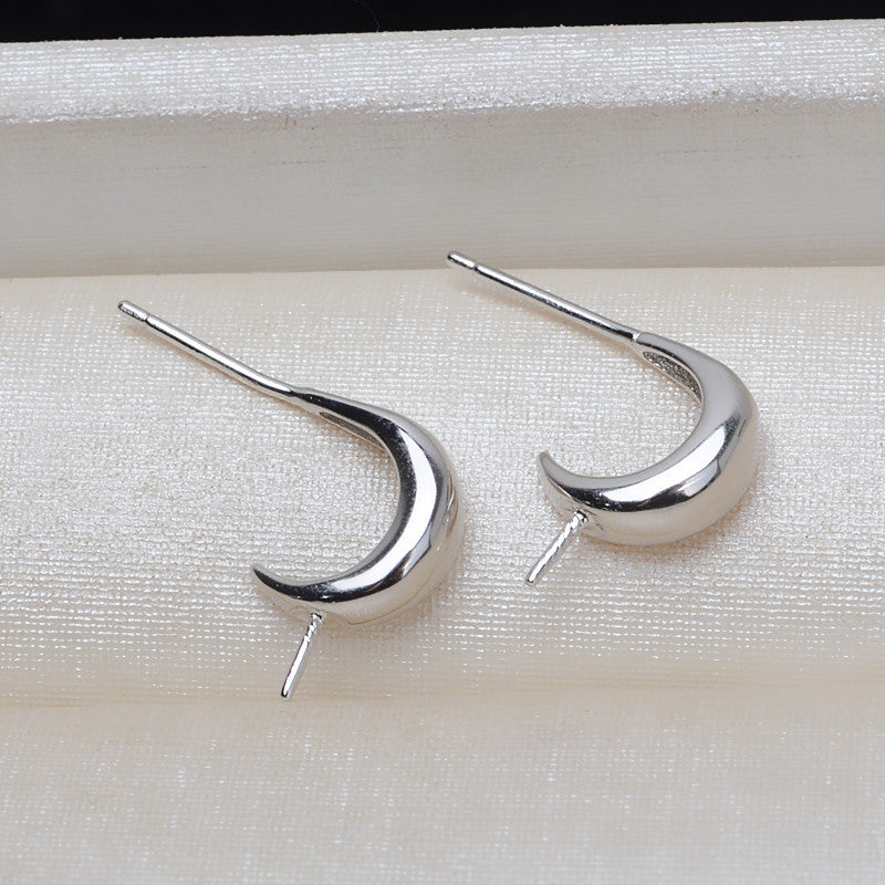 S925 sterling silver earring setting (E9)