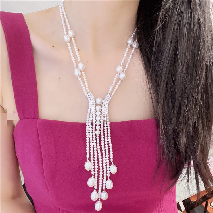 Tassels full pearl necklace (N48)